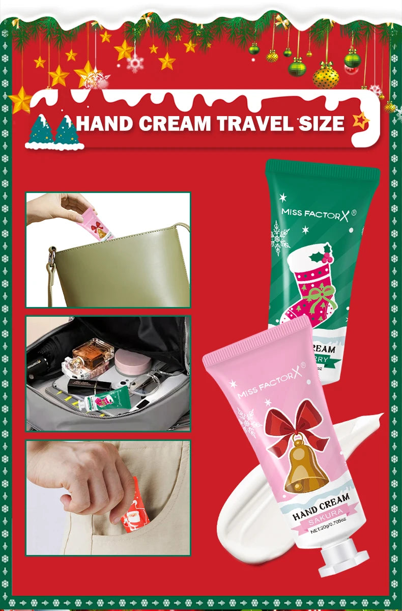 60 piece Christmas hand cream gift box set, advanced essence moisturizing and moisturizing, suitable for dry and cracked skin