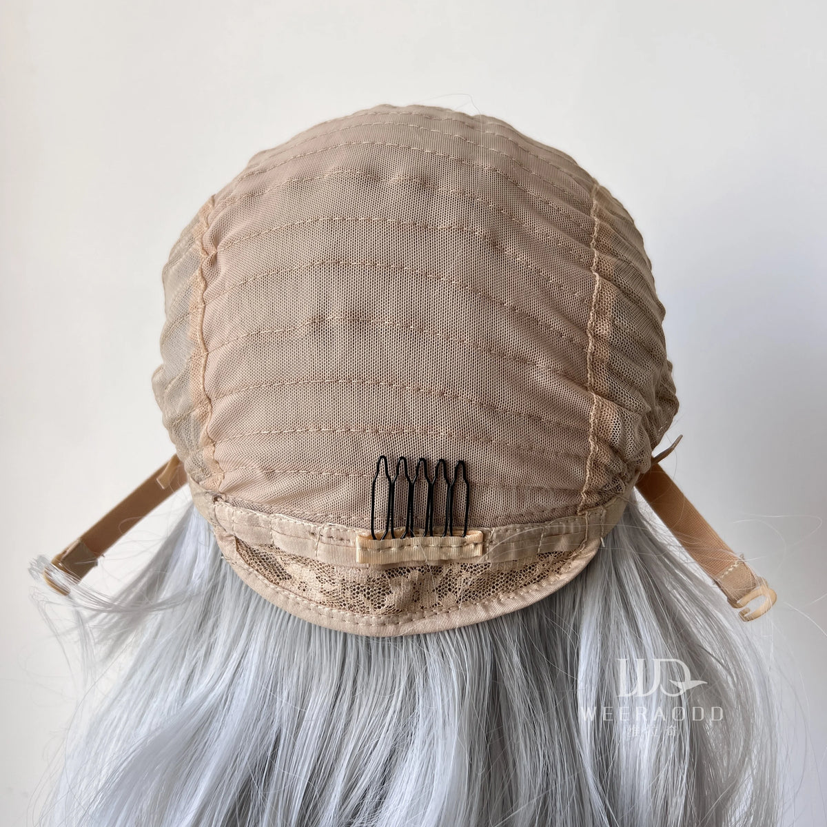Sliver Gray 13x4 Synthetic Lace Front Wig for Women Cosplay Shoulder Length Mullet Synthetic Wigs Layers Ponytails Glueless Wigs