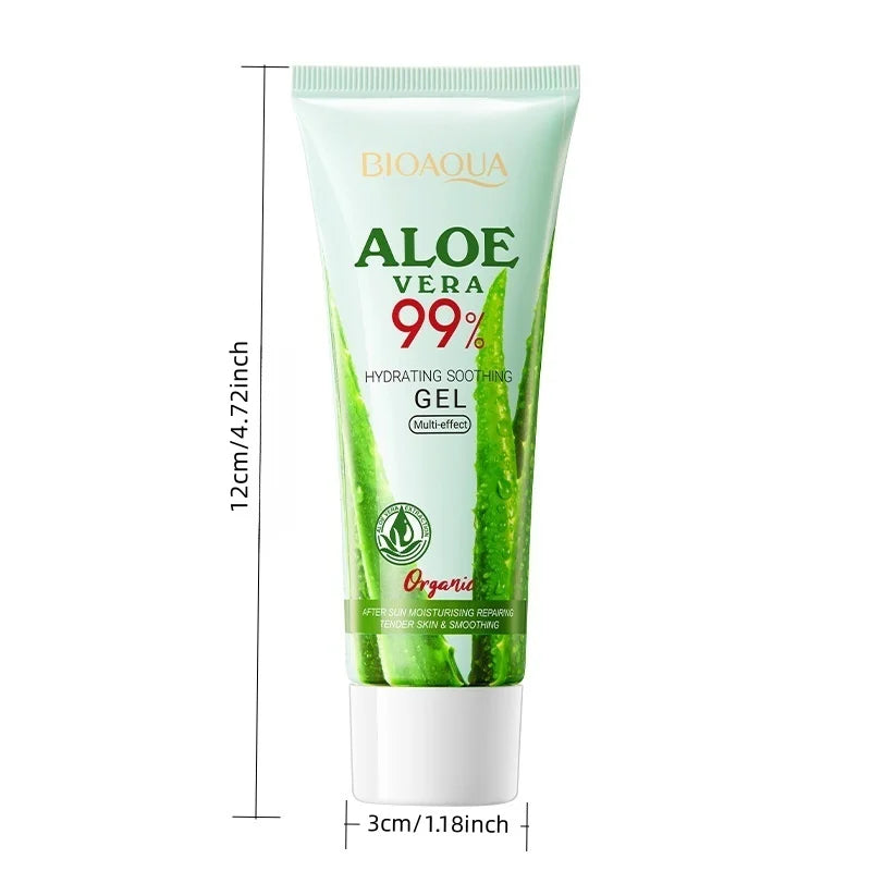 99% Pure Aloe Vera Moisturizing Gel, Natural Plant-Based Moisturizer, Suitable for Body and Face, Softens Skin, Heat Protection Formula, Summer Essential, Hypoallergenic Formula, Family Pack