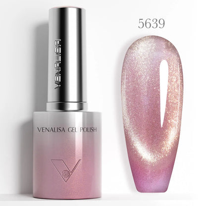 10ml Venalisa Hema Free TPO Free Gel Nail Polish Christmas New Year Soak Off Glitter Red Colors Cat Eye Magnet Nail Gel Polish