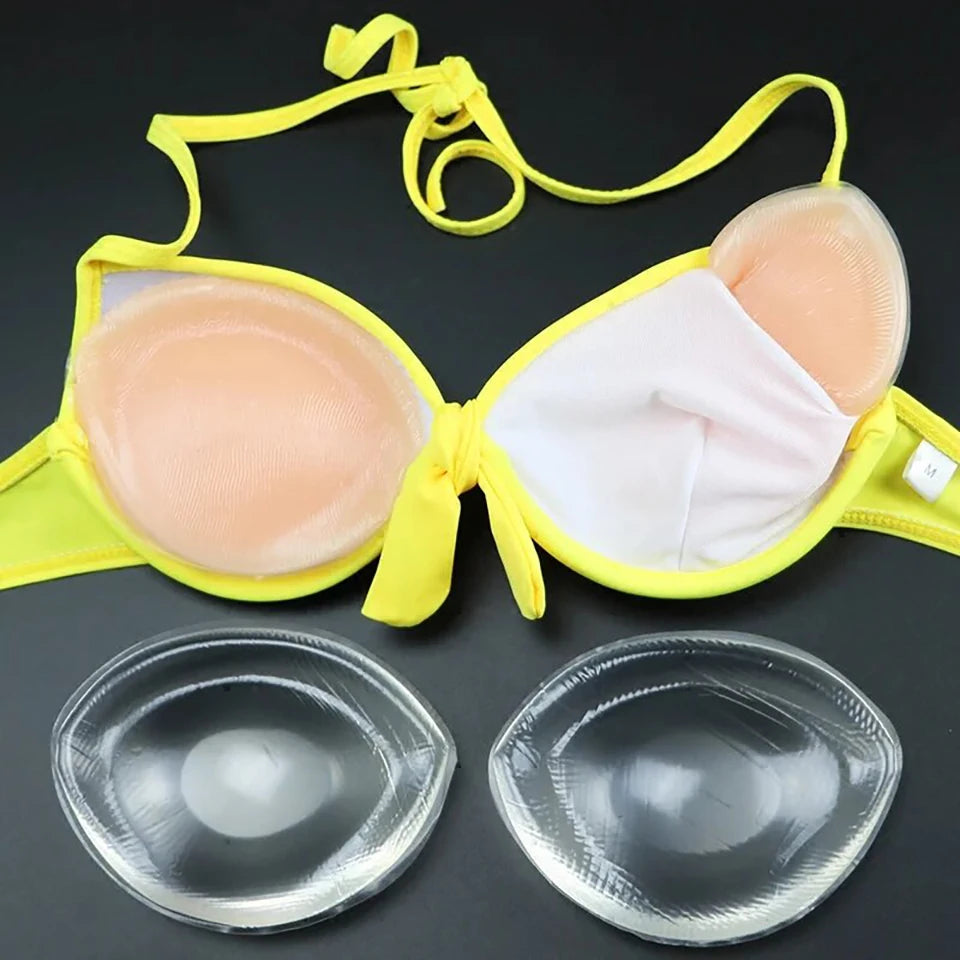Silicone Bra Inserts Invisible Clear Lift Up Gel Breast Pads Cup Enhancer Push-Up Breast Pasties For Bras Bikinis Swimsuits