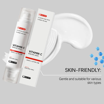 Vitamin C Brightening Ampoule For Dull Uneven Skin Tone Dual Effect Firm Lift Skin Minimize Pore Lightweight Brighten Face Cream