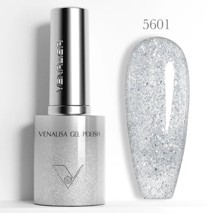 10ml Venalisa Hema Free TPO Free Gel Nail Polish Christmas New Year Soak Off Glitter Red Colors Cat Eye Magnet Nail Gel Polish
