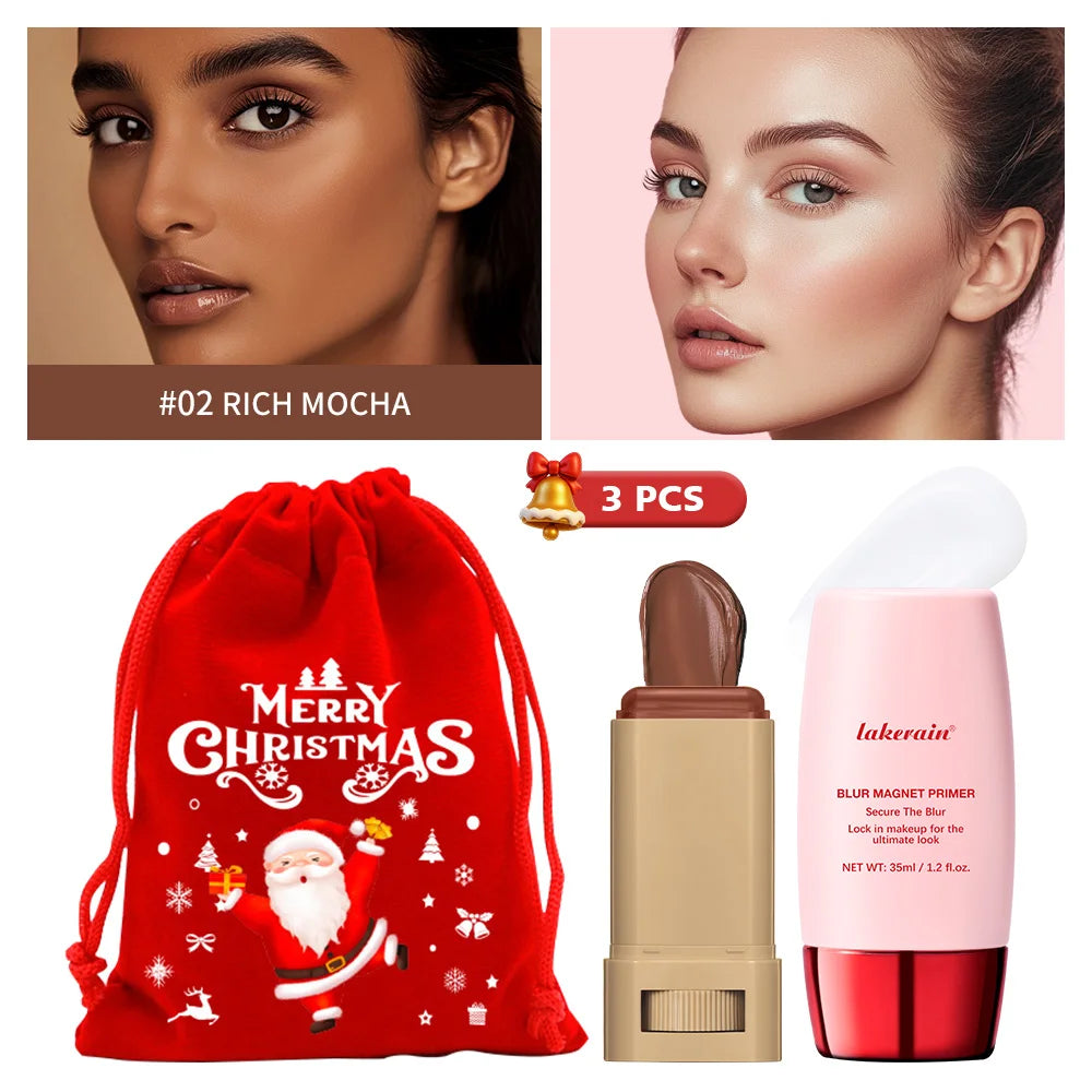 Blur Magnet Primer & Eraser Foundation Stick Long Lasting Pore Minimizing Smooth Face Makeup Oil Control Matte Christmas Gift