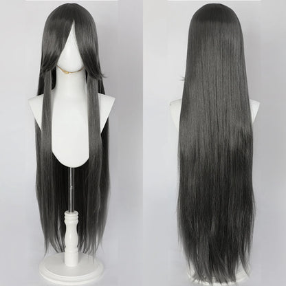 100CM Long Straight Wig With Bangs Synthetic Cosplay Wig For Women Pink Purple Cosplay Wigs for Party For Halloween