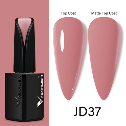 Venalisa15ML Silky Matte TPO FREE Topcoat No Cleaning Nail Lacquer Full Coverage Long Lasting Gorgeous Color Nail Varnish