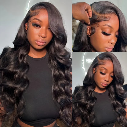 Peruvian Hair Invisible Strap 360 Full Lace Frontal Body Wave Wig Human Hair Natural Color Drawstring 360 Lace Frontal Wig
