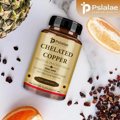 Chelated Copper Capsules - Supports Bone, Skin, and Nervous System Health, Promotes Collagen Synthesis, and Enhances Immunity