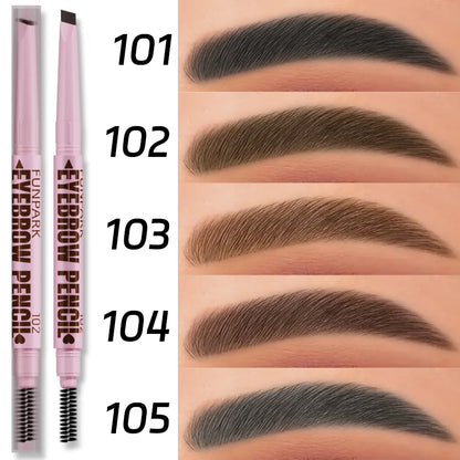 2 in1 Eyebrow pencil professional Cosmetics makeup for women 5 Colors Waterproof Eyebrow Tattoo brush Long Lasting eyebrow pen