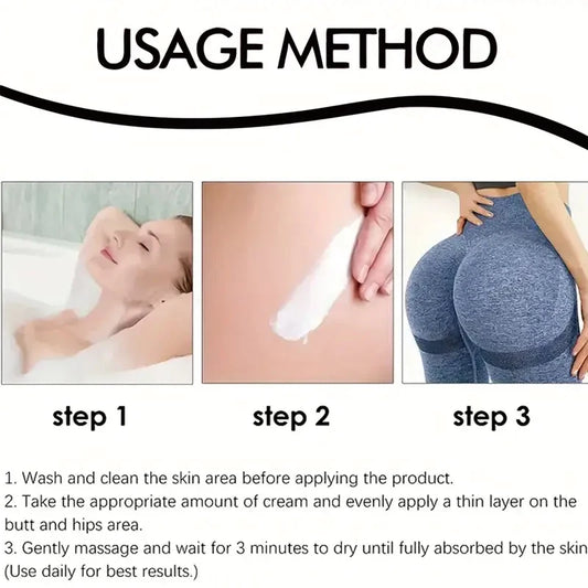 Butt Lifting Cream, Collagen, Moisturizing, Suitable for All Skin Types, Cream, Lifts and Tightens the Buttocks, for Women Only - 50g