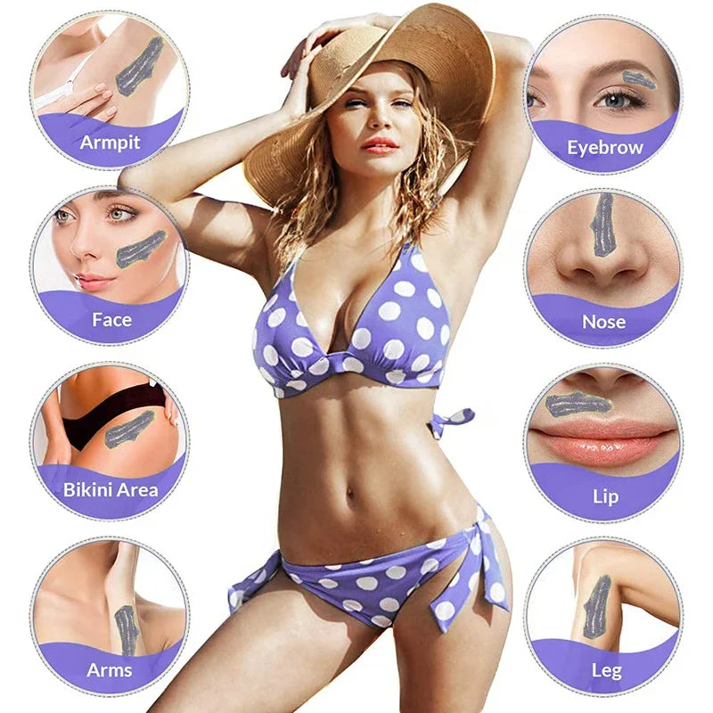 2026 Lavender Hard Wax Beads 200g Painless Formula Gentle For Bikini Brazilian Full Body At Home for Hair Removal