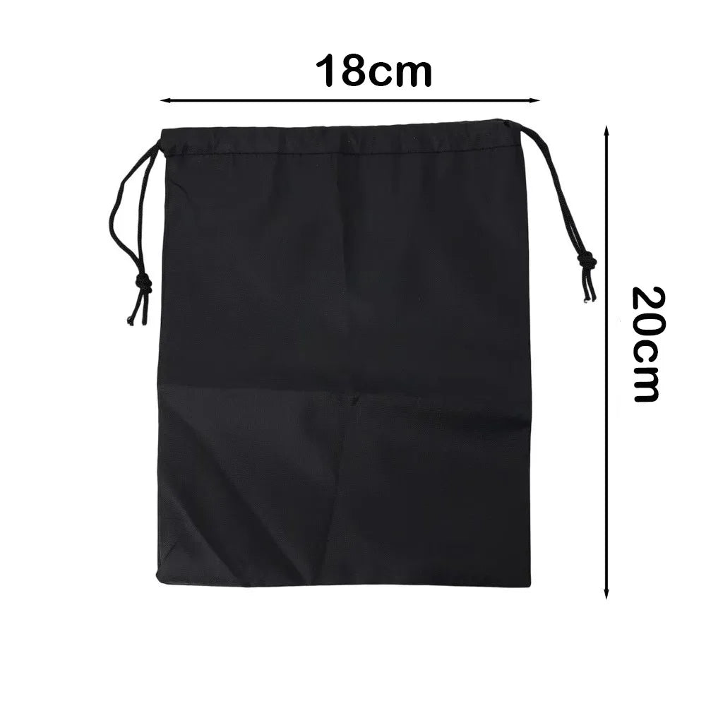 New Drawst Closure Drawstring Storage Pouch Portable Nylon Drawstring Bags Waterproof Black Makeup Bags Travel Storage