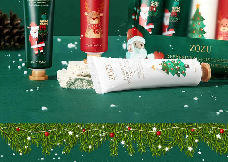 5pcs/Set Christmas Gifts Hand Cream Sets Moisturizing Refreshing Handcream Nourishing Beauty Hands Creams Skin Care Products