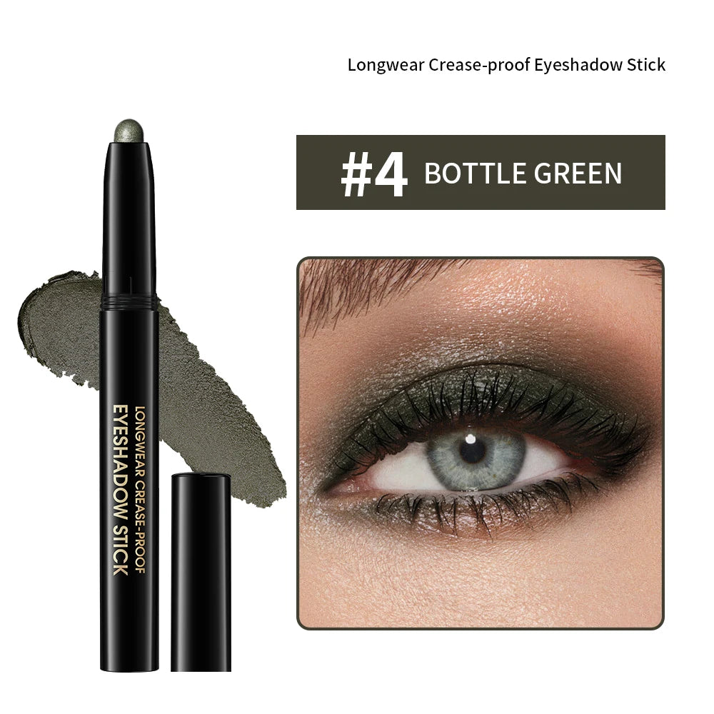 Eyeshadow Stick Highlighter Brightening Pen with Pearly Glitter & Matte Finish Shadow Eyeshadow Pencil Crayon Eyeliner Cosmetic