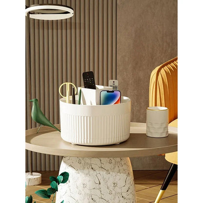 360 Degree Rotating Cosmetic Storage Organizer, Makeup Brush Lipstick Eye Shadow Pen Holder Desktop Shelf for Dresser Vanity