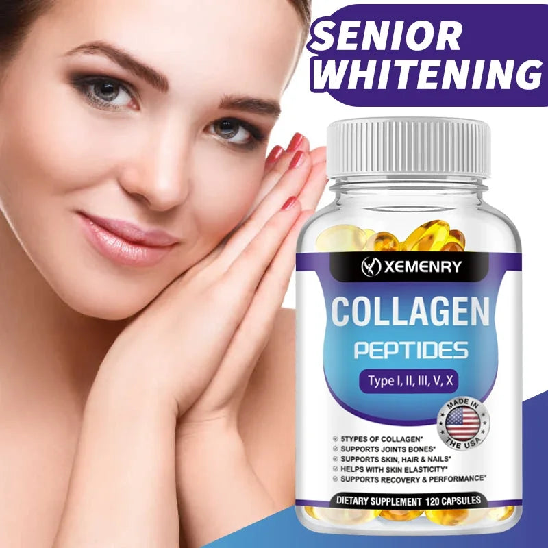 Collagen Peptide - Anti-Aging, Anti-oxidation, Anti-wrinkle, Type I, II, III, V Premium Collagen ComplexSupplements