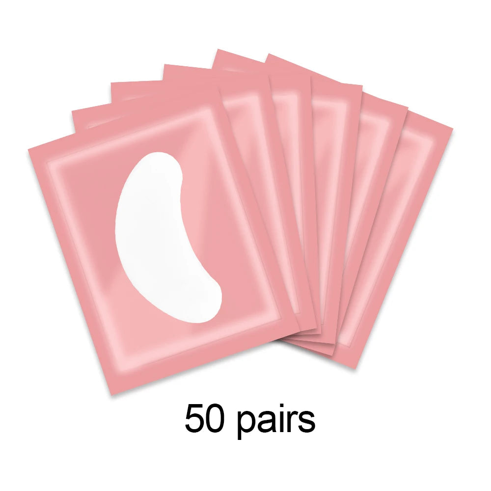 50 Pairs Eyelash Extension Patch Hydrogel Patches Gel Pad Makeup Lash Lift Tools Under Eye Patch Pads for Eyelash Extension