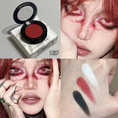 Eyeshadow Matte Red Black White Brighten Highlighter Eye Shadow Palette Lasting Shimmer Highly Pigmented Monochrome Eyes Makeup
