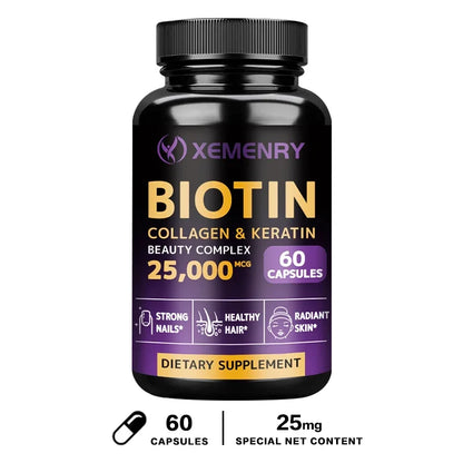 Biotin Collagen and Keratin Beauty Complex - Promotes Healthy Skin and Nails