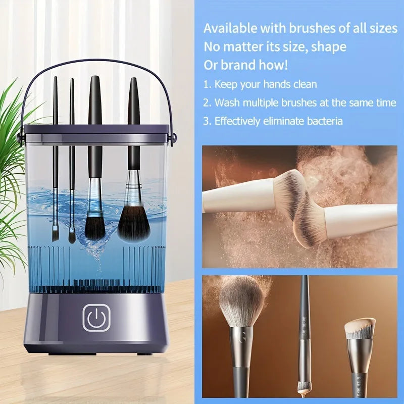 3 in 1 Automatic USB Makeup Brush Cleaner Electric Portable Rechargeable Professional Makeup Cleaner for Makeup Brushes