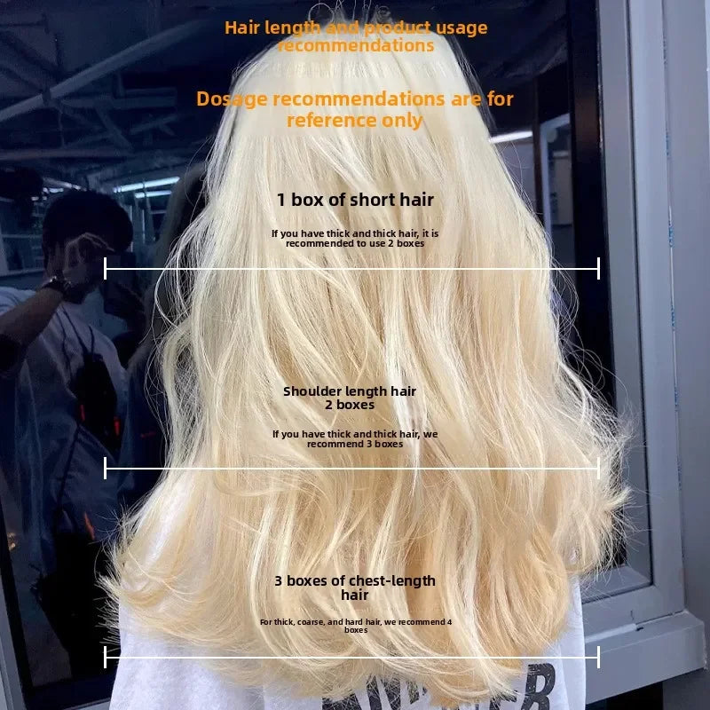9 Degrees Natural White Gold Fading Paste Tasteless Hair Bleaching Agent Long Lasting Easy to Wash Decolor Cream