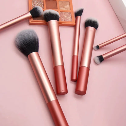8 PCS Long‑Handle Makeup Brush Set, Multi‑Color Ultra‑Soft Brushes, Powder Blush Eyeshadow Brushes for Beginners