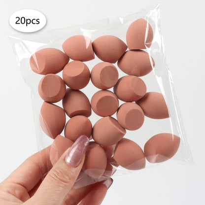 20pcs Mini Finger Puff Beauty Cosmetic Foundation Cosmetic Sponge Makeup Blender Suitable for Cream & Powder Concealer