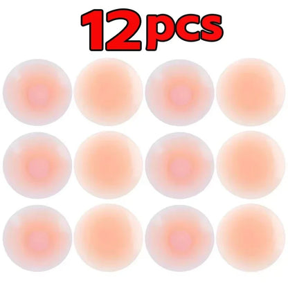2/6/12PCS Invisible Self Adhesive Chest Paste Reusable Sticker Breast Petal Bra Pad Silicone Petal Nipple Cover