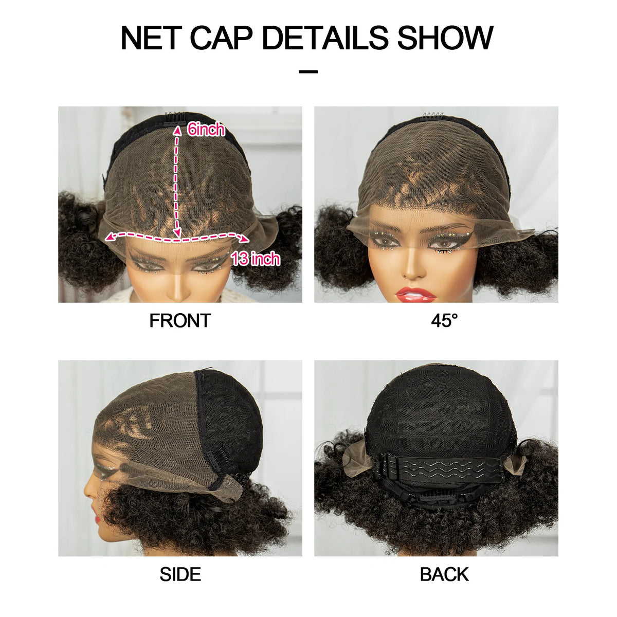 Synthetic Cornrow Braided Wig with Baby Hair 13x6 Lace Front Afro Kinky Curly Short Braids Transparent Lace Wig for Black Women