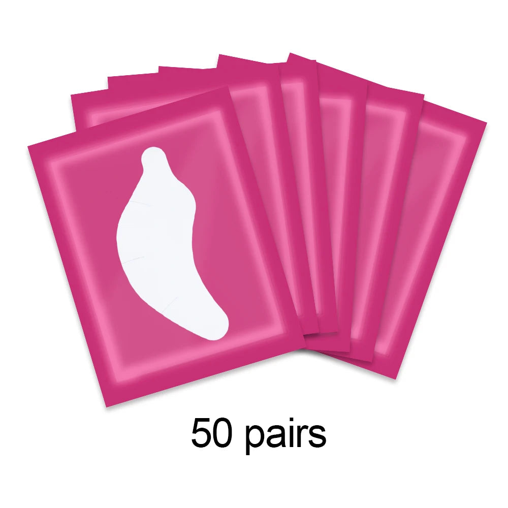 50 Pairs Eyelash Extension Patch Hydrogel Patches Gel Pad Makeup Lash Lift Tools Under Eye Patch Pads for Eyelash Extension