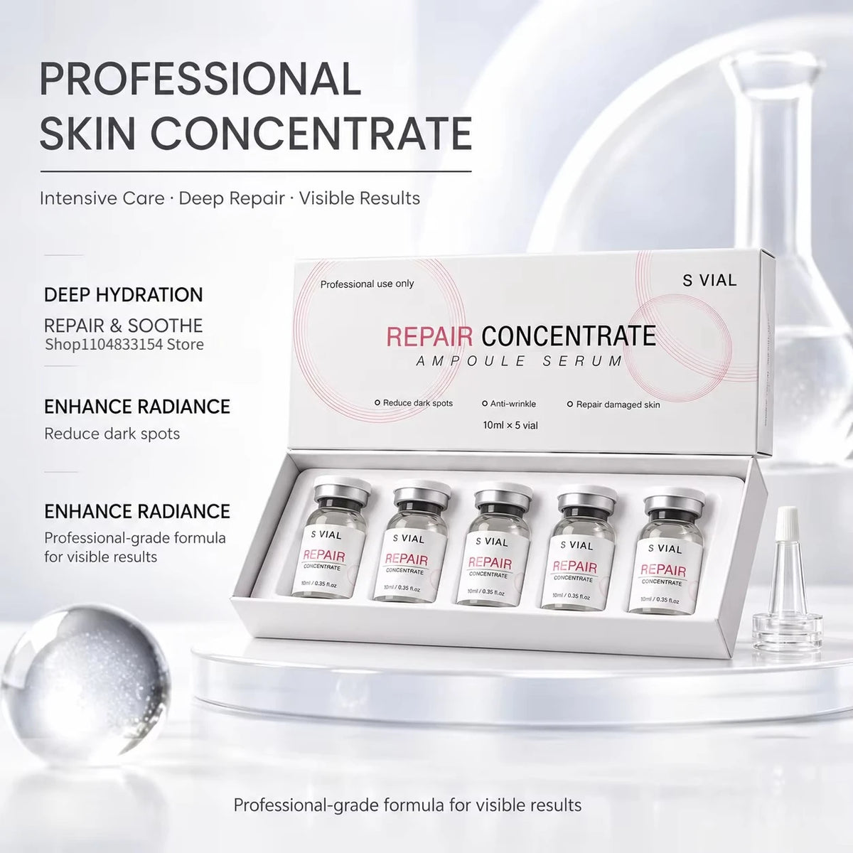 Korean Repair Concentrate Face Serum Firming Lifting Reduce Wrinkles & Dark Spots Hydrating for Mature Dry Skin