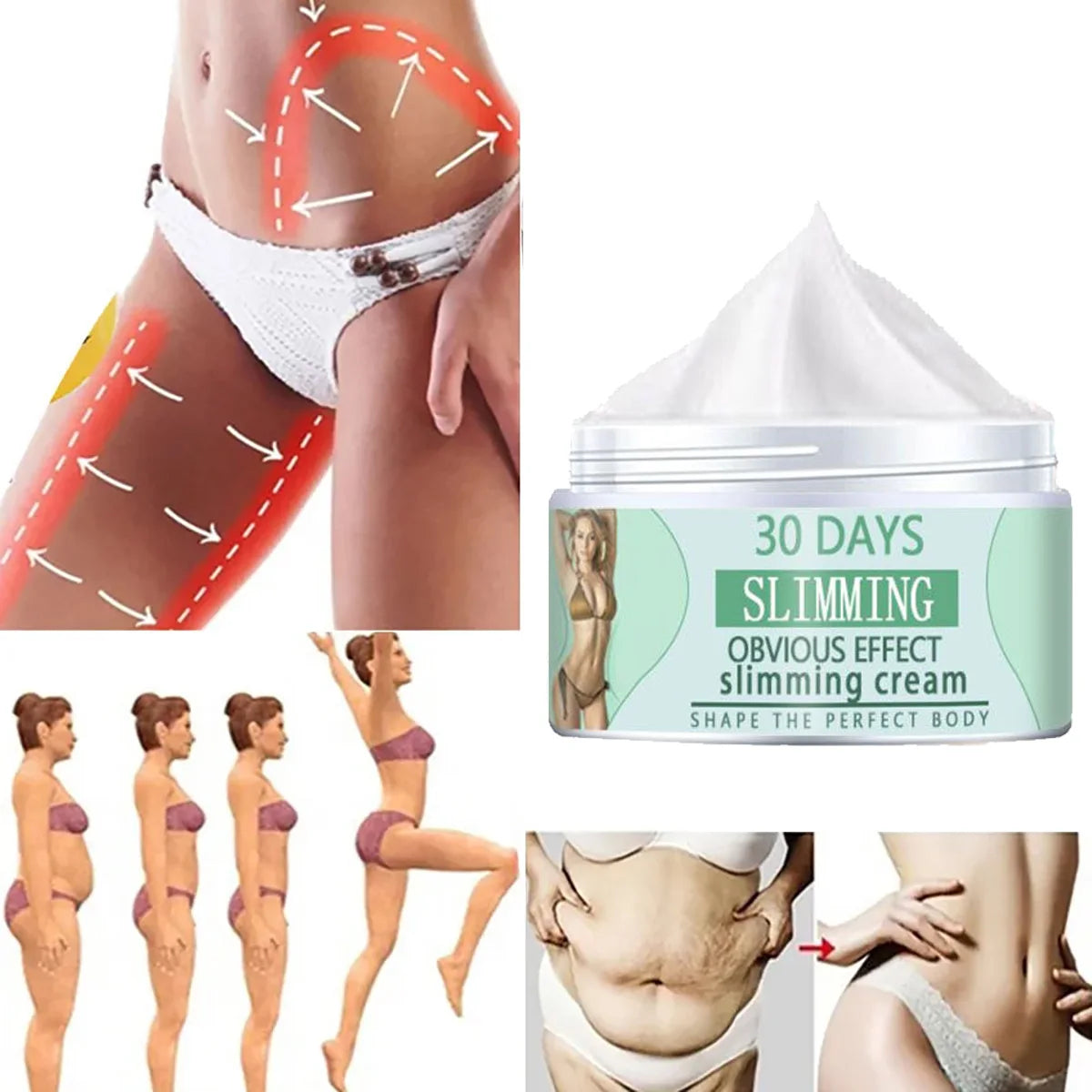 Body Slimming Cream Lose Weight Slimming Cellulite Massage Cream Health Promote Fat Burn Thin Waist Stovepipe Body Care Cream