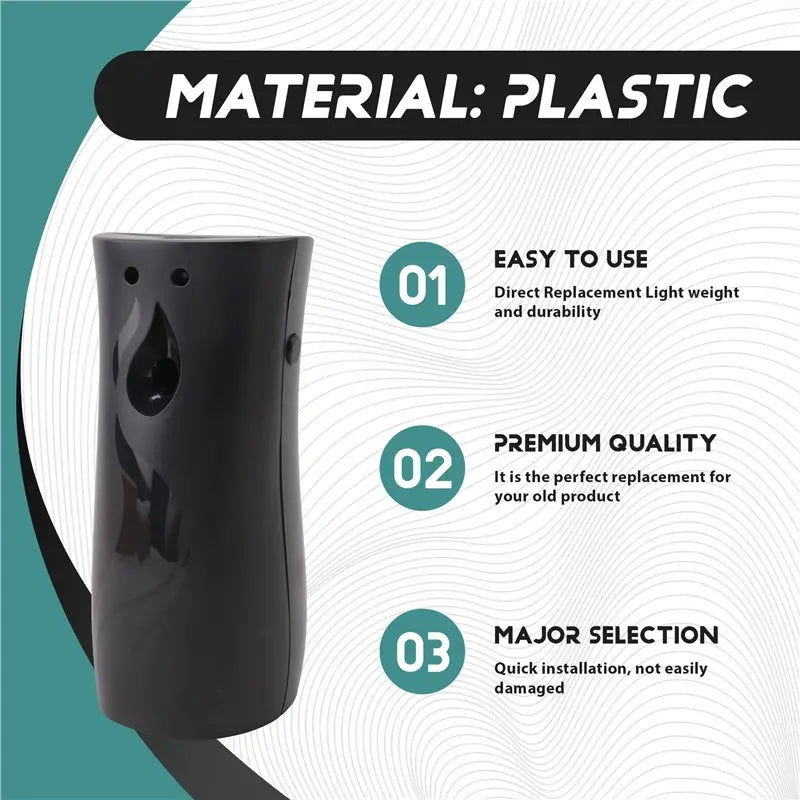 A98E-Wall Mountable Standing Aerosol Sprayer Automatic Air Freshener Dispenser With Remote Control Black