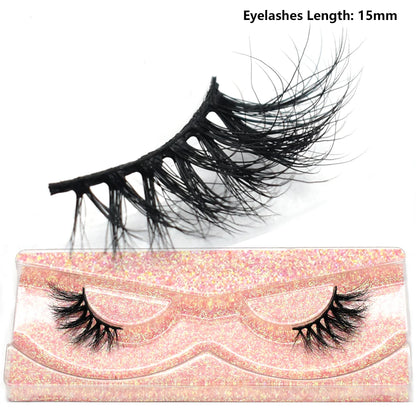Half Lashes Mink Eyelashes Fluffy Soft False Eyelashes Wispy Cross Mink Eye Lashes Natural Short Mink Eyelash Extension Makeup