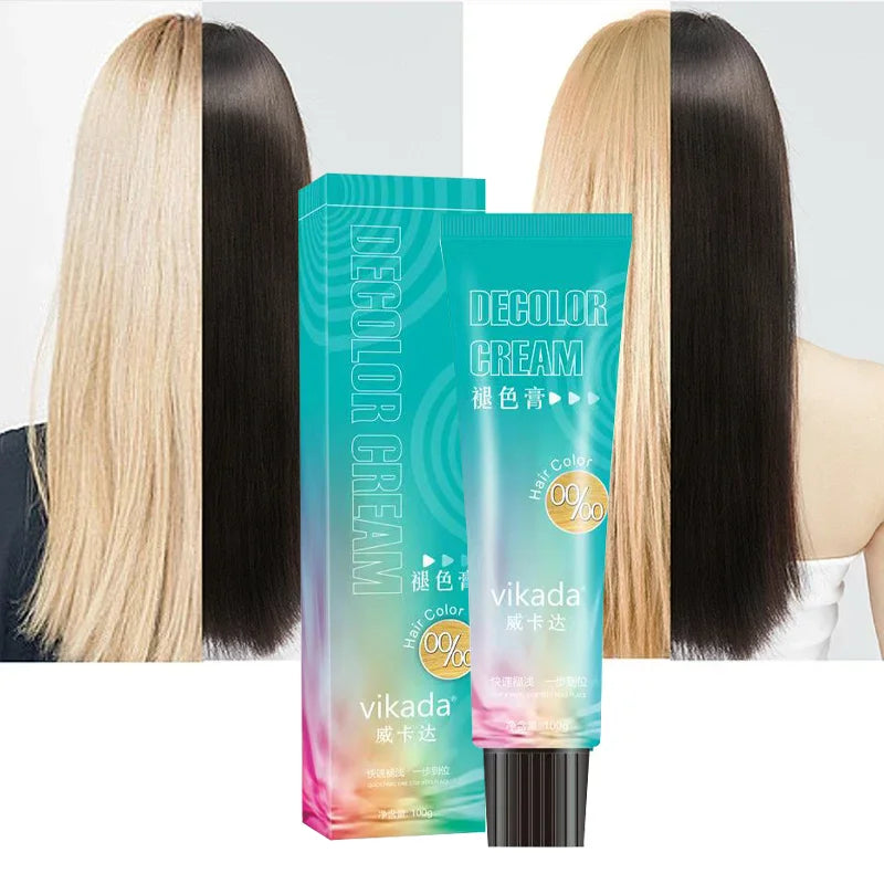 9 Degrees Natural White Gold Fading Paste Tasteless Hair Bleaching Agent Long Lasting Easy to Wash Decolor Cream