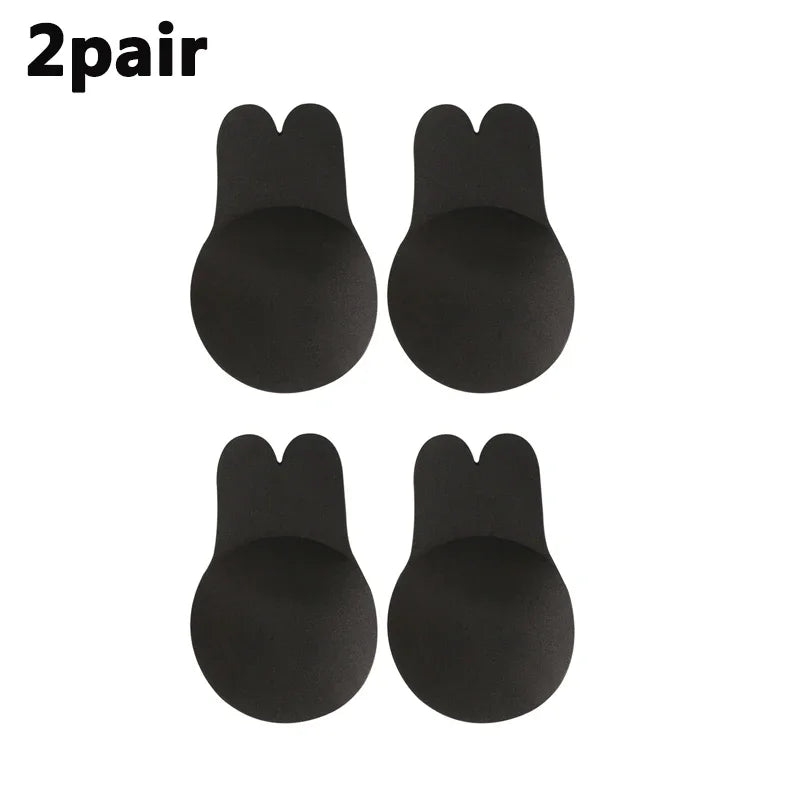 Women Breast Lifting Stickers Push Up Bras Silicone Invisible Chest Strapless Breast Rabbit Lift Up Tape Nipple Cover Bra Pads