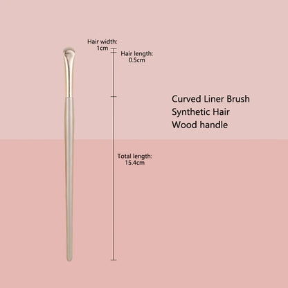 1pc Curved Eye Liner Make Up Brushes Precision Eyeliner Makeup Brush Eyelid Aegyo Sal Sharp Thin Small Eye Cosmetic Tools