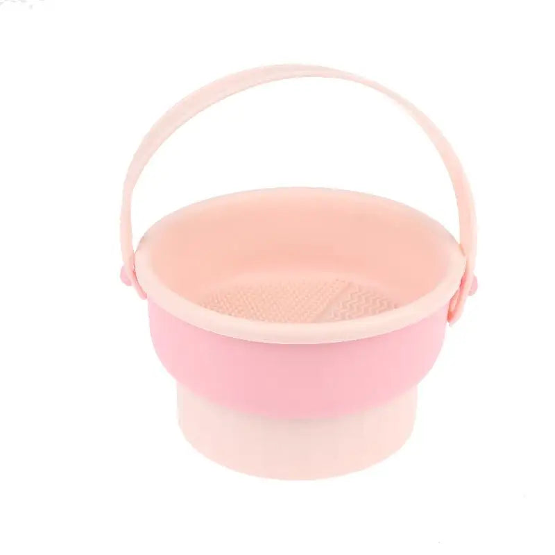 3-In-1 Foldable Silicone Makeup Brush Cleaner Mat & Drying Rack Lightweight Portable Cosmetic Brush Cleaner for Business Trips