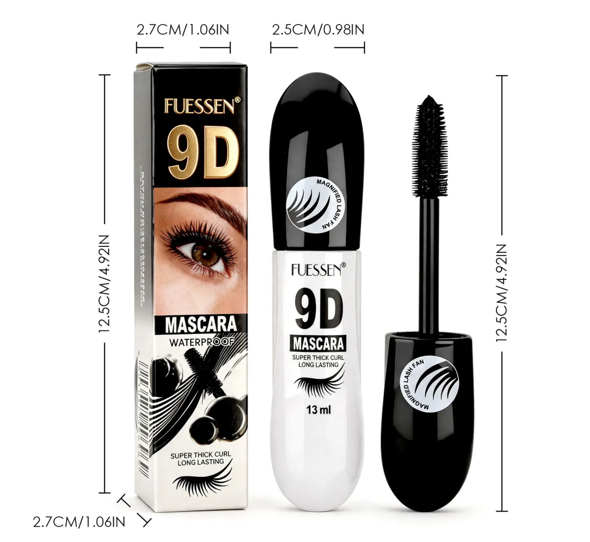 9D Waterproof Mascara Easy to Remove Non-Smudging Slender Curl Thick Enhancing Eyelash Makeup Beauty Product