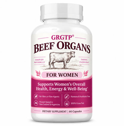 Beef Organs Supplement - Hormone Balance, Supports Women's Overall Health, Energy & Wellbeing, Promote Cellular Energy,Vitality