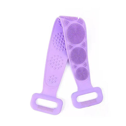 23" Silicone Back Scrubber for Shower - Double-Sided Exfoliating Brush with Handle, Deep Cleansing Body Tool for Men Women