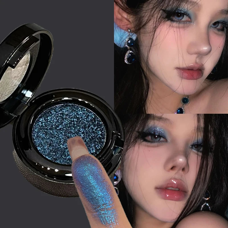 Metallic Glitter Smoked Green Eyeshadow Cream Chameleon Blue Sparkling Shimmer Highlighter Eyeshadow Palette Eye Shadow Makeup