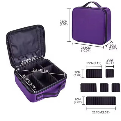 Female Makeup Case Professional Beauty Brush Embroidery Manicure Tool Cosmetic Storage Box Waterproof Women Makeup Bag