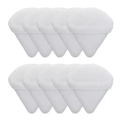 2/5/10/20Pcs Triangle Velvet Powder Puff Mini Face Makeup Sponge Washable Lightweight Cosmetics