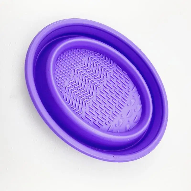 wSoft Silicone Makeup Brush Cleaner Folding Powder Puff Cleaning Bowl Eyeshadow Brushes Wash Clean Mat Beauty Tools Scrubber Box
