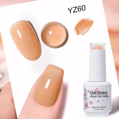 Clou Beaute 15ml Nail Gel Polish Vernis Semi Permanent UV Soak off Varnish Tpo Free Nail Polish Nail Art Gel Lacquer