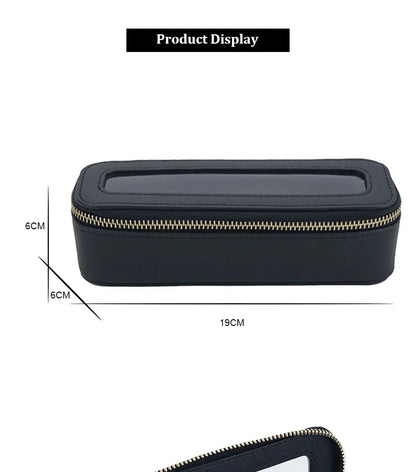 Custom Genuine Leather Travel Cosmetic Bag Set Colorful Classic Saffiano Portable Travel Clear PVC Cosmetic Bag TPU Wash Bag