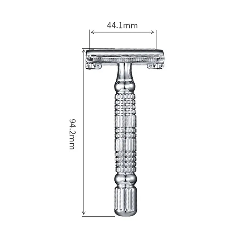 Butterfly Double Edge Safety Razor Shaver Beard Barber Wet Shaving Twist Open for Men Women with Blade