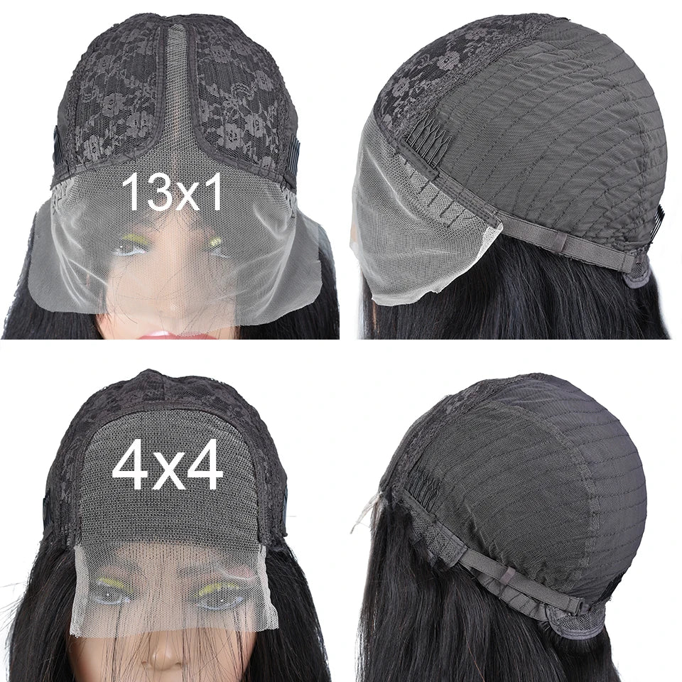 Body Wave 4*4 Lace Closure Wigs Human Hair Brazilian 13x1 Front Lace Wigs Natural Color Lace Closure Wigs For Women Pre Plucked