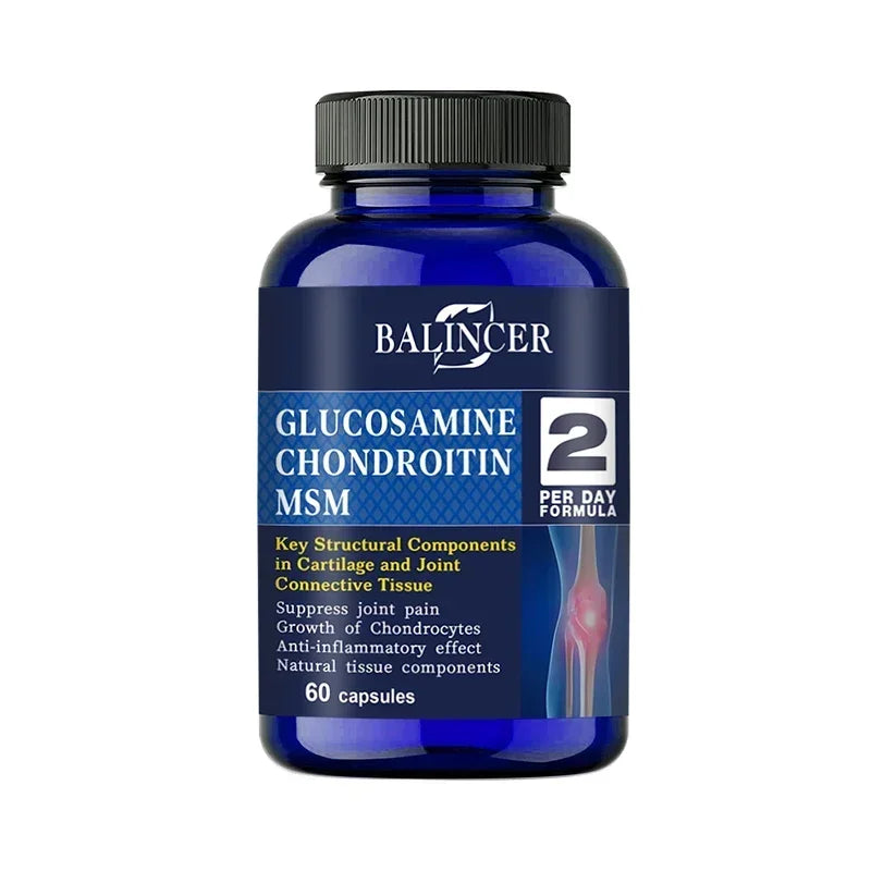Glucosamine Chondroitin MSM - for Joint and Knee Health, Immune System, Non-GMO, 120 Capsules